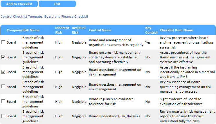 RMS Checklist